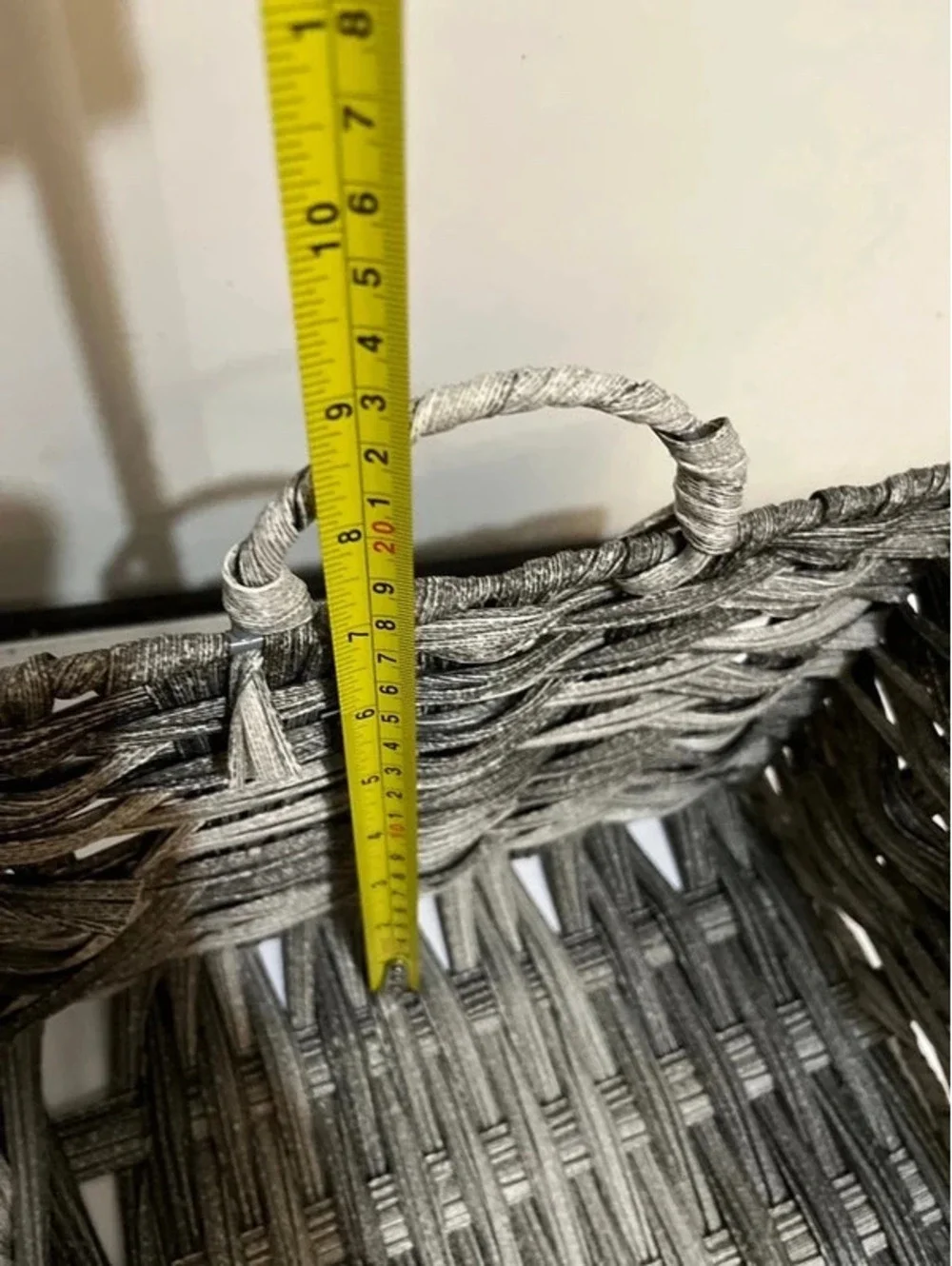 2 medium Grey weaved basket for storage organizing